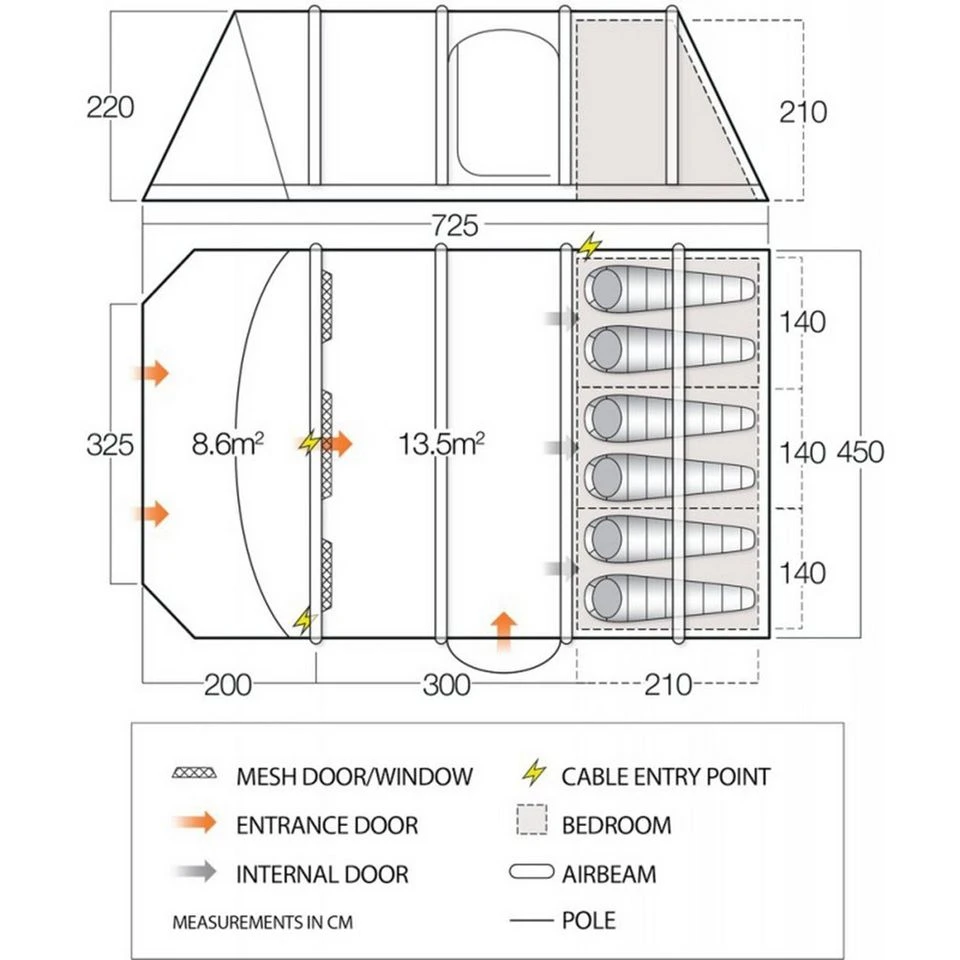 Vango Icarus Air Vista 600XL Tent - Image 2